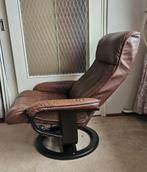 Lederen relaxstoel, Ophalen, Gebruikt, Minder dan 75 cm, Leer
