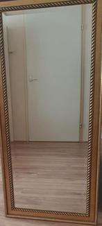 Luxe vintage spiegel goudkleurige lijst met touwrand 165x75, Huis en Inrichting, Woonaccessoires | Spiegels, Ophalen, Zo goed als nieuw