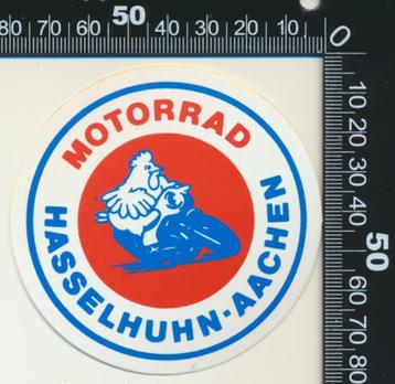 Sticker: Motorrad Hasselhuhn - Aachen beschikbaar voor biedingen