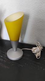 Vintage tafellamp Ikea Kryolit grijs geel, Huis en Inrichting, Ophalen of Verzenden, Gebruikt, Glas, Minder dan 50 cm