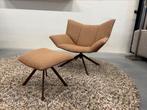 Nieuw Label Vandenberg Gustav Fauteuil met poef Stof leer, Huis en Inrichting, Label van den berg, Nieuw, Leer, Ophalen of Verzenden