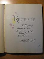 receptieboek 25 jaar Buurtvereniging Tivoli Eindhoven 1956, Antiek en Kunst, Ophalen of Verzenden