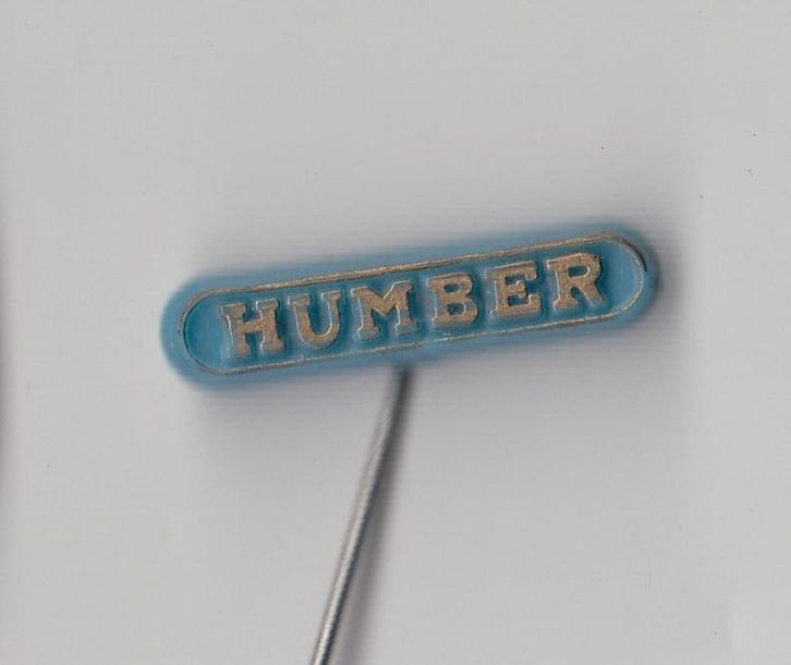 Auto Humber blauw speldje, Verzamelen, Speldjes, Pins en Buttons, Gebruikt, Speldje of Pin, Overige onderwerpen, Ophalen of Verzenden