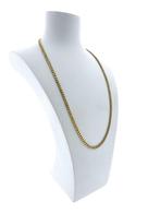 Massief Gouden Gourmet Schakelketting - 55 cm / 25 g / 4 mm, -, -, Ophalen of Verzenden, Zo goed als nieuw