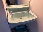 Vintage retro wastafels met kranen, Ophalen, Zo goed als nieuw, Minder dan 100 cm, Wasbak of Wastafel