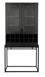 Industriële wijnkast Zuiver Travis - Loods5, Met deur(en), 100 tot 150 cm, Zo goed als nieuw, Glas