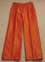 Broek Mark oranje effect glans 100% zijde, maat 38, Zo goed als nieuw, Lang, Ophalen, Maat 38/40 (M)
