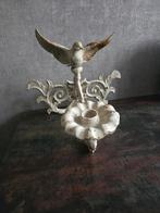 Gietijzeren Kandelaar met Vogel, Antiek en Kunst, Ophalen of Verzenden, Overige materialen