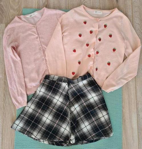 Setje van H&M: rok en 2 vesten 134/140 €6, Kinderen en Baby's, Kinderkleding | Maat 134, Gebruikt, Meisje, Ophalen of Verzenden