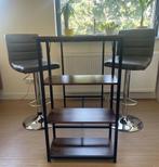 Bartafel met 2 stoelen, Huis en Inrichting, Tafels | Statafels, Ophalen, In hoogte verstelbaar, Gebruikt