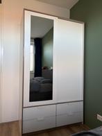 Witte IKEA kledingkast met spiegel – Goede staat, Huis en Inrichting, Kasten | Kledingkasten, Ophalen, Gebruikt, 100 tot 150 cm