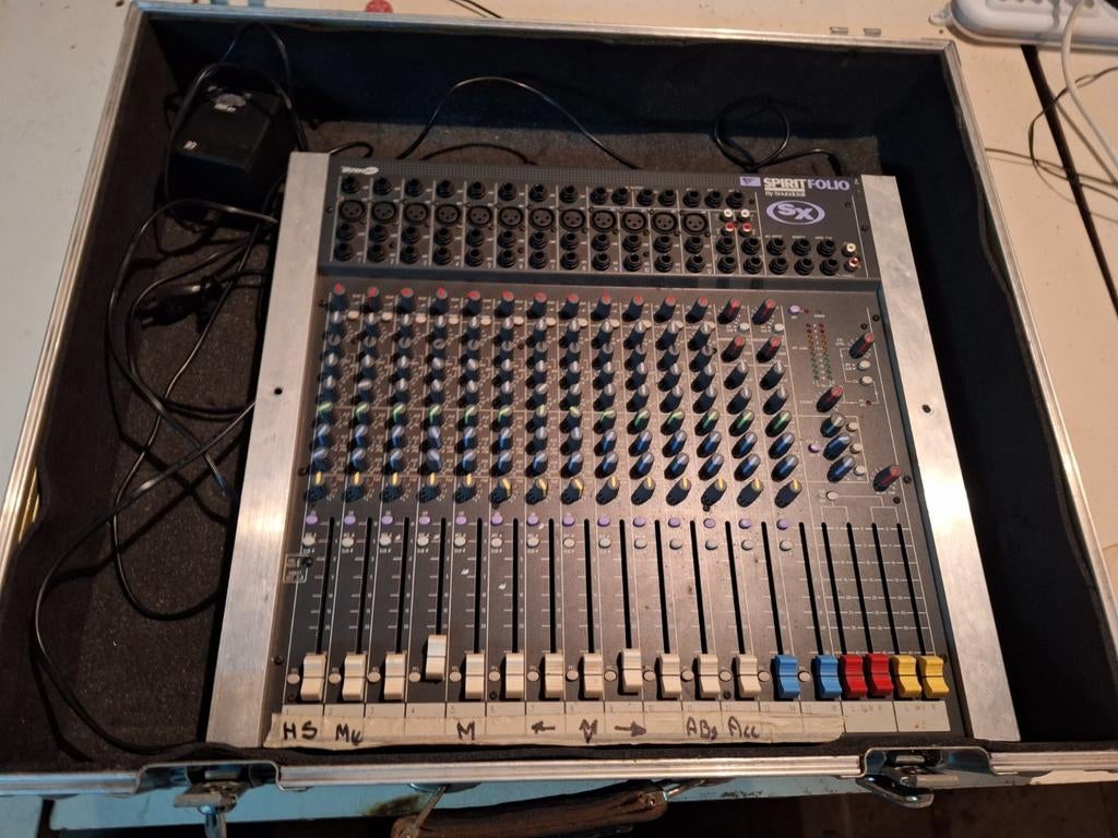Spirit Folio SX Soundcraft, Muziek en Instrumenten, Mengpanelen, Gebruikt, 20 kanalen of meer, Microfooningang, Ophalen of Verzenden