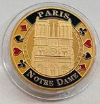 Notre Dame Kathedraal Parijs Kerk Munt Gargoyle Verguld Coin, Ophalen of Verzenden, Overige materialen
