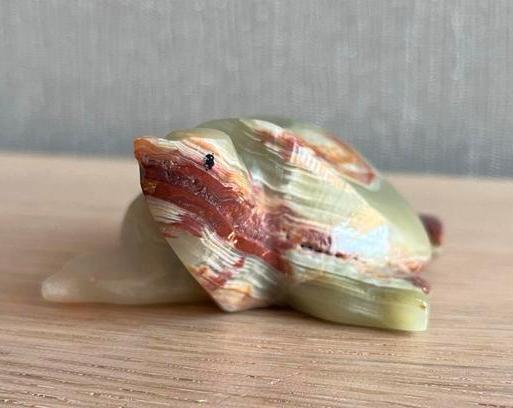 Onyx Schildpad - Handgesneden Beeldje, Antiek en Kunst, Kunst | Beelden en Houtsnijwerken, Ophalen of Verzenden