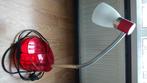 Livarno rode bureaulamp met pennenbak, Minder dan 50 cm, Kunststof, Ophalen of Verzenden, Zo goed als nieuw