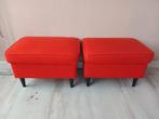 IKEA Strandmon Voetenbankjes / Poefs - Oranje, Ophalen, Gebruikt, Stof, Rechthoekig
