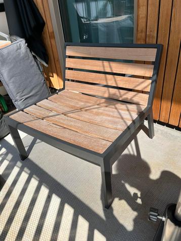 Borek Twisk loungestoel teak met antraciet aluminium beschikbaar voor biedingen
