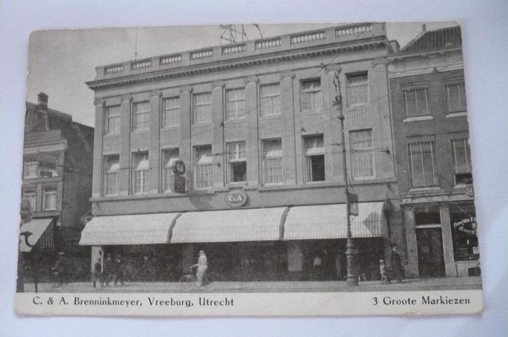 uttrecht C & A brennikmeyer vreeburg met reclame w.h. spiege, Verzamelen, Ansichtkaarten | Nederland, Ongelopen, Utrecht, 1920 tot 1940