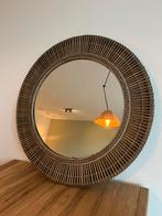 Ronde spiegel rotan D80cm, Ophalen, Rond, Zo goed als nieuw, 75 tot 100 cm