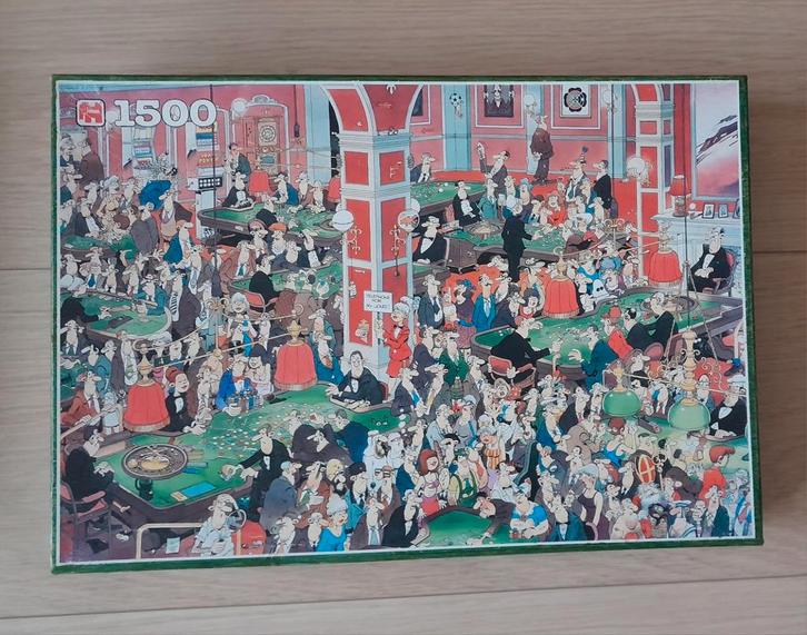 Jan van Haasteren puzzel CRAZY CASINO 1500stukjes, Hobby en Vrije tijd, Denksport en Puzzels, Gebruikt, 500 t/m 1500 stukjes, Ophalen of Verzenden