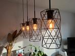 Moderne hanglamp met metalen frame, Ophalen, 50 tot 75 cm, Zo goed als nieuw, Metaal