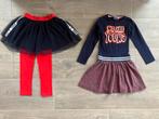 Jurk en rok tom-du 116 122 rode legging, Ophalen of Verzenden, Zo goed als nieuw, Meisje, Jurk of Rok