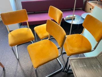 Set van 4 buisframe stoelen - Design Klassieker beschikbaar voor biedingen