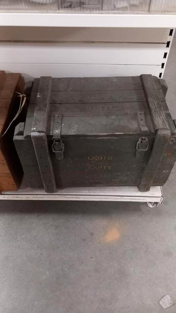 Vintage Houten Munitiekist - Decoratie & Opslag beschikbaar voor biedingen