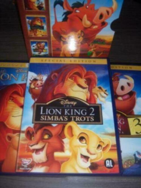 Walt Disney The Lion King Trioligy Box in nieuwstaat, Cd's en Dvd's, Dvd's | Tekenfilms en Animatie, Zo goed als nieuw, Amerikaans