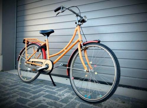 Meisjes fiets oranje Gazelle, Fietsen en Brommers, Fietsen | Dames | Damesfietsen, Zo goed als nieuw, Gazelle, Minder dan 47 cm
