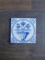 Antieke 17 18de eeuws tegels bloempot delfstblauw, Ophalen of Verzenden