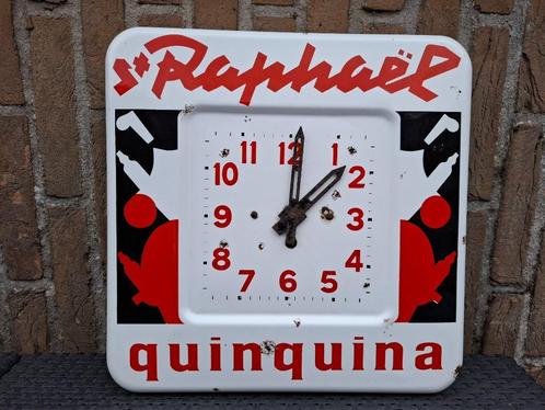 Emaillebord / emaille klok St. Raphaël Quinquina, Verzamelen, Merken en Reclamevoorwerpen, Zo goed als nieuw, Reclamebord, Verzenden