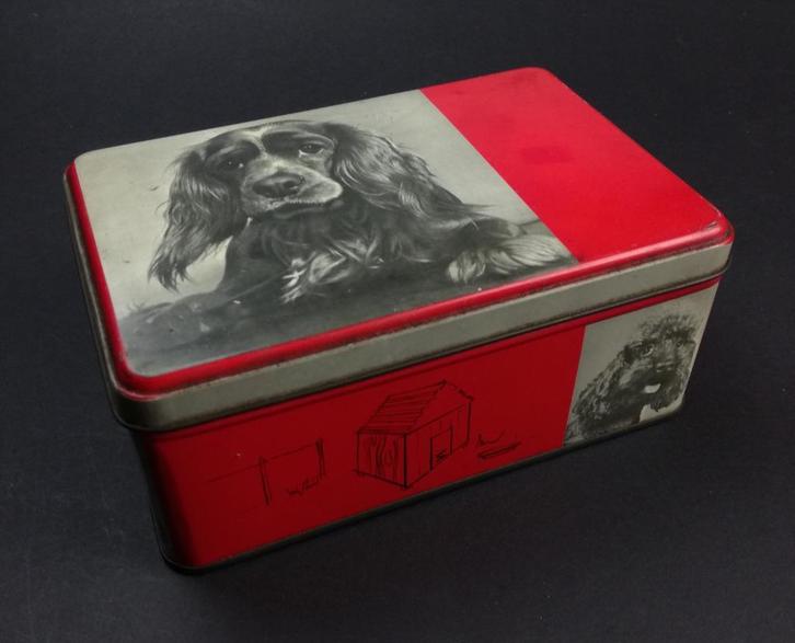 Vintage HUDSON CLUB Honden Blik 1950's / 1960's, Verzamelen, Blikken, Gebruikt, Overige, Overige merken, Verzenden