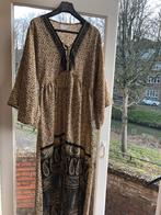 maxi kaftan jurk van sari's zijdemix one size (M/L), Bruin, Zo goed als nieuw, Geen merk, Onder de knie