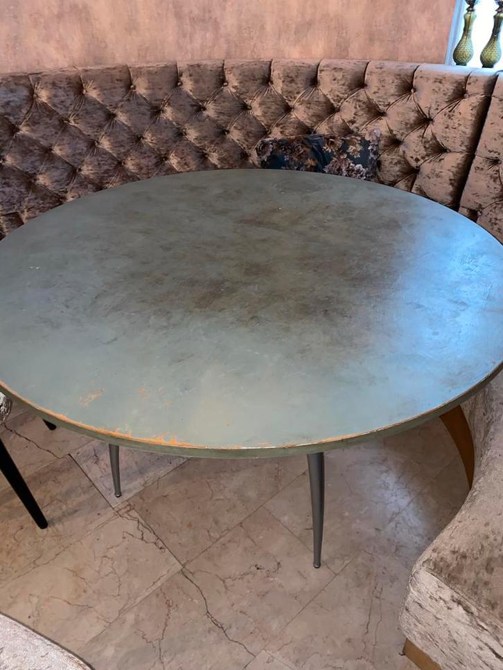 Ronde Tafel 140cm, gratis op te halen., Huis en Inrichting, Tafels | Eettafels, Gebruikt, 100 tot 150 cm, 100 tot 150 cm, Vijf personen of meer