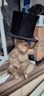 Goud bronzen schemerlamp met aap, Huis en Inrichting, Lampen | Tafellampen, Ophalen of Verzenden, Minder dan 50 cm