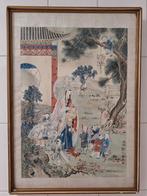 Antiek Chinese Zijdeschildering Ingelijst, Ophalen