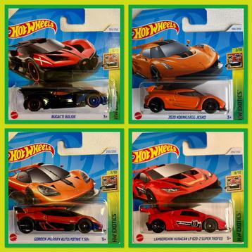 Hot Wheels Exotics Lamborghini Bugatti Gordon Murray p.stuk beschikbaar voor biedingen