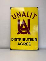 UNALIT oud emaille reclamebord 1950, Ophalen of Verzenden