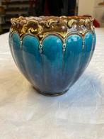 Art Deco/Jugendstil Julius Dressler pot - blauw, Antiek en Kunst, Ophalen of Verzenden