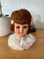 Vintage poppenkop met bewegende ogen, Ophalen of Verzenden