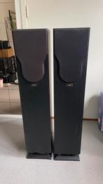 Chario Syntar 100 Tower Speakers, Gebruikt, 60 tot 120 watt, Front, Rear of Stereo speakers, Ophalen