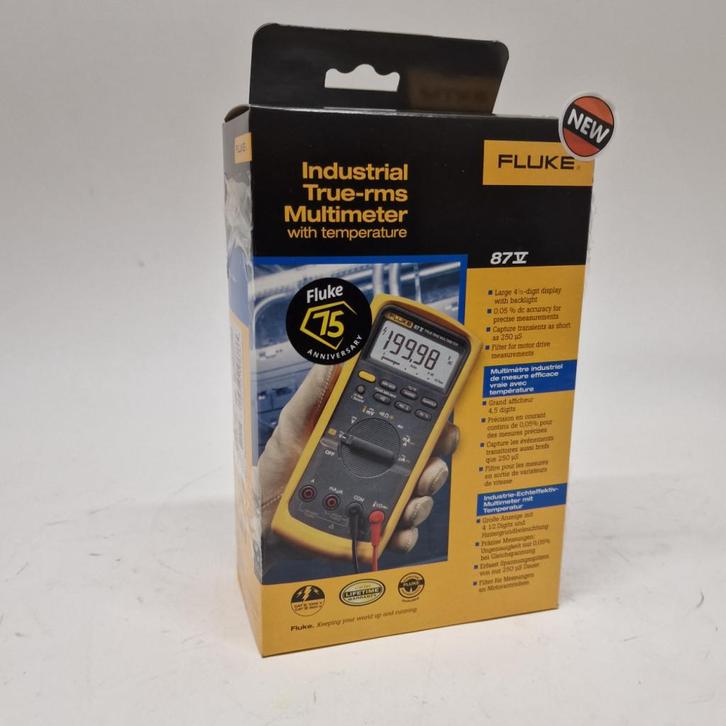 Fluke True-RMS 87-V/EUR AC/DC multimeter 1000V & 10A | N, Doe-het-zelf en Verbouw, Meetapparatuur, Zo goed als nieuw