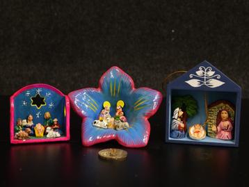 Miniatuur Kerststalletjes diverse materialen en uitvoeringen beschikbaar voor biedingen