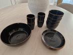 Luxe 13-delig zwart serviesset, Huis en Inrichting, Keuken | Servies, Ophalen, Keramiek, Zo goed als nieuw, Effen