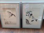 2 Japanse schilderijen ingelijst, set 150 euro, Antiek en Kunst, Ophalen of Verzenden