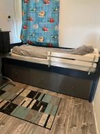 Eenpersoons bed met laden, Huis en Inrichting, Slaapkamer | Bedden, Blauw, 90 cm, Gebruikt, 210 cm