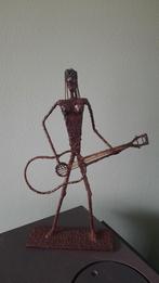 Metalen kunst gitarist, Antiek en Kunst, Ophalen of Verzenden