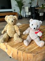 Twee oude pluche teddyberen uit de jaren 70/80, Verzamelen, Ophalen of Verzenden, Gebruikt, Stoffen beer, Overige merken