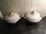 Antieke dekschalen helemaal gaaf 2 stuks schalen met deksel, Huis en Inrichting, Keuken | Potten en Pannen, Ophalen of Verzenden